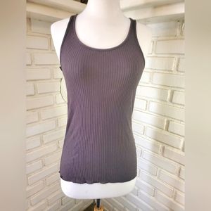 Brown/olive tank with lace back